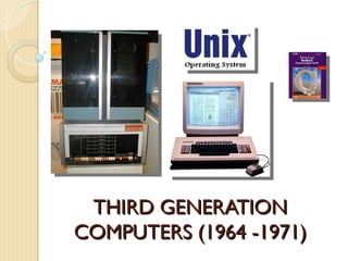 THIRD GENERATION
THIRD GENERATION
COMPUTERS (1964 -1971)
COMPUTERS (1964 -1971)
 
