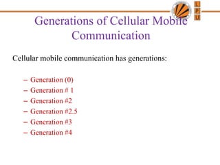 Lecture 2 evolution of mobile cellular | PDF