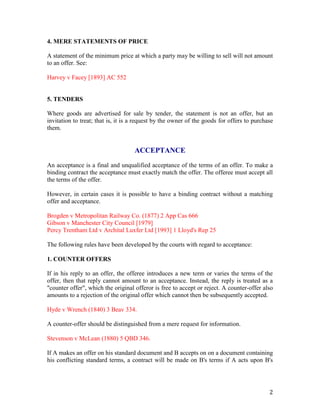 Lecture 2 formation of a contract | DOCX