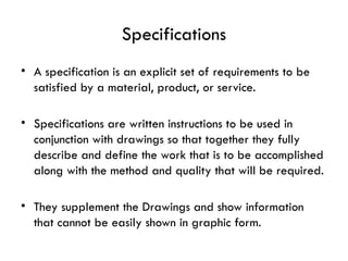 Comprehensive Guide to Construction Specifications and Standards | PPTX