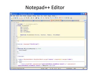 Notepad++ Editor 
 
