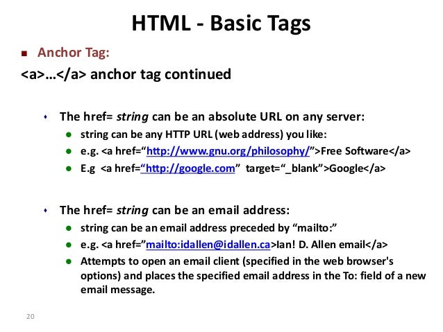 Lecture 2 Introduction To Html Lecture 2 Introduction To Html