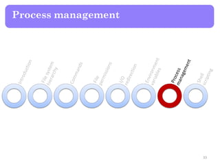 Process management
33
 