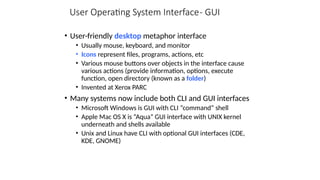 Gui Shells Os Comprehensive Overview of Operating-System Structures and Services | PPTX