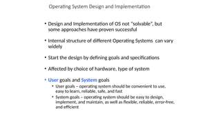 Comprehensive Overview of Operating-System Structures and Services | PPTX
