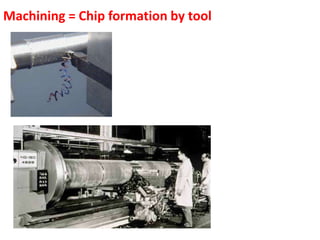 Machining = Chip formation by tool 