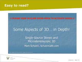 Easy to read?

27/02/14

pag. 111

 