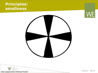 Principles:
smallness

Slide	
  adapted	
  from	
  Michael	
  Porath	
  	
  	
  

27/02/14

pag. 53

 