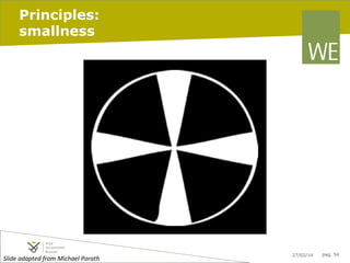 Principles:
smallness

Slide	
  adapted	
  from	
  Michael	
  Porath	
  	
  	
  

27/02/14

pag. 54

 