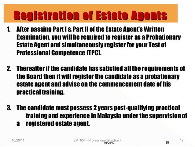 Lecture 2 Registration Of Estate Agents