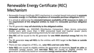 Renewable Energy Certificate (REC) Mechanism | PPTX