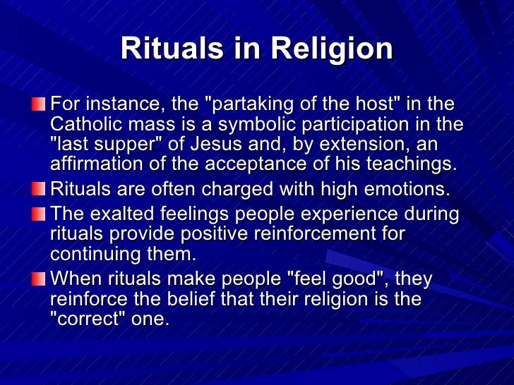 Lecture 2 rituals in religion