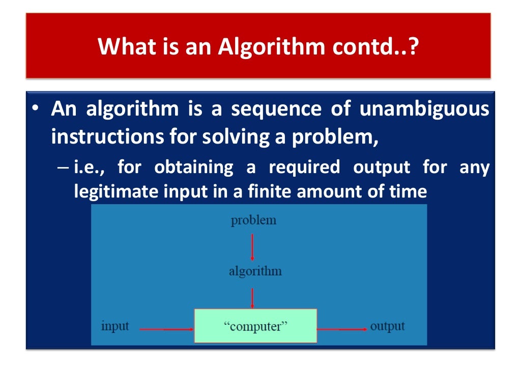 Lecture 2 role of algorithms in computing
