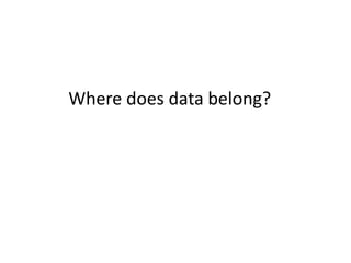 Where does data belong?
 