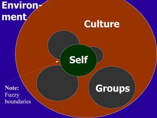 Note:  Fuzzy boundaries Self Groups Culture Environ-ment 