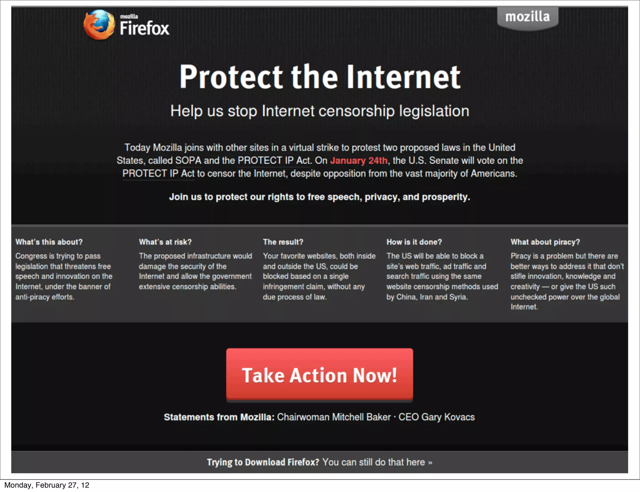 Monday, February 27, 12
 