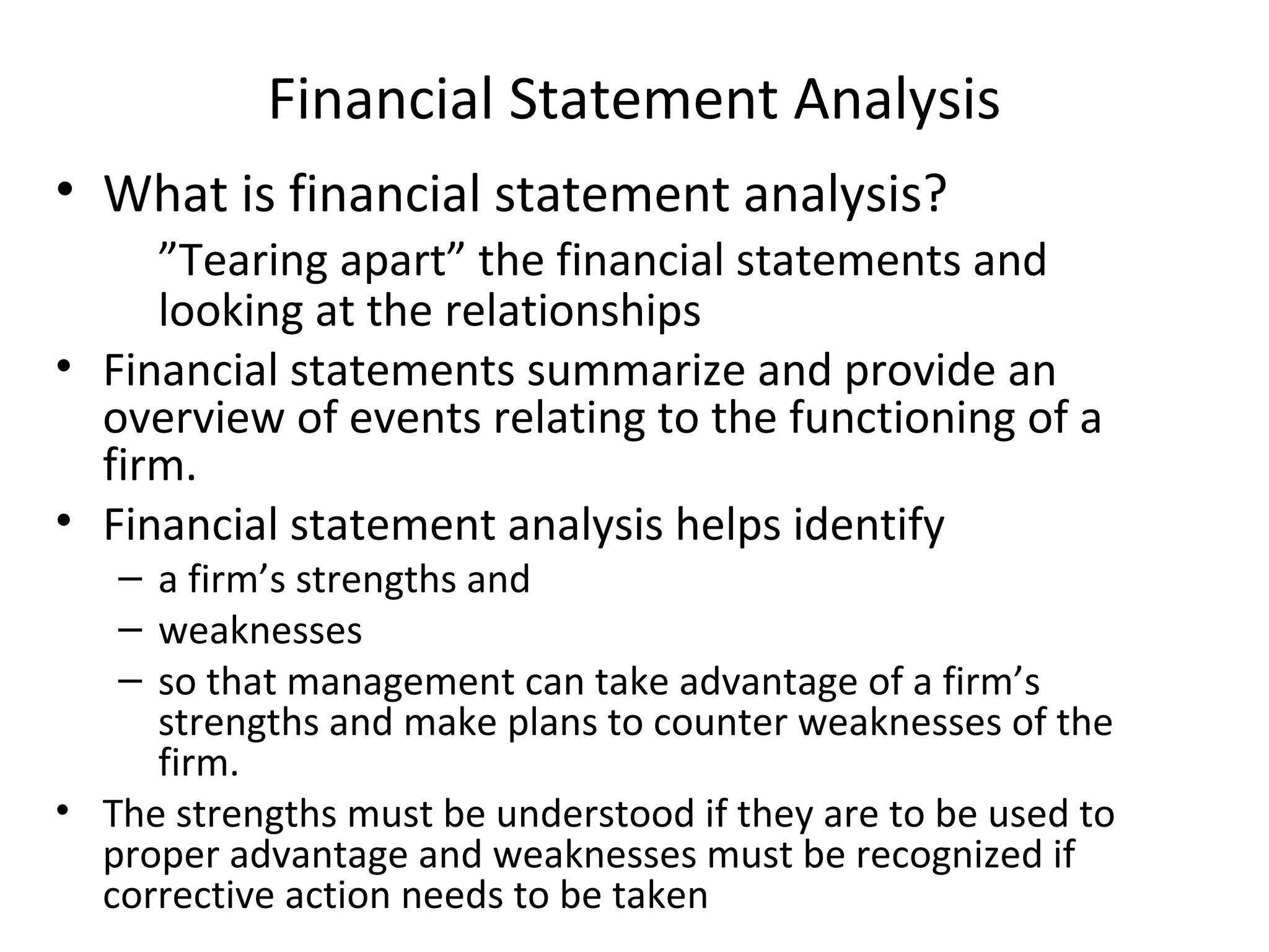 Tools of Financial Analysis and Control | PPT