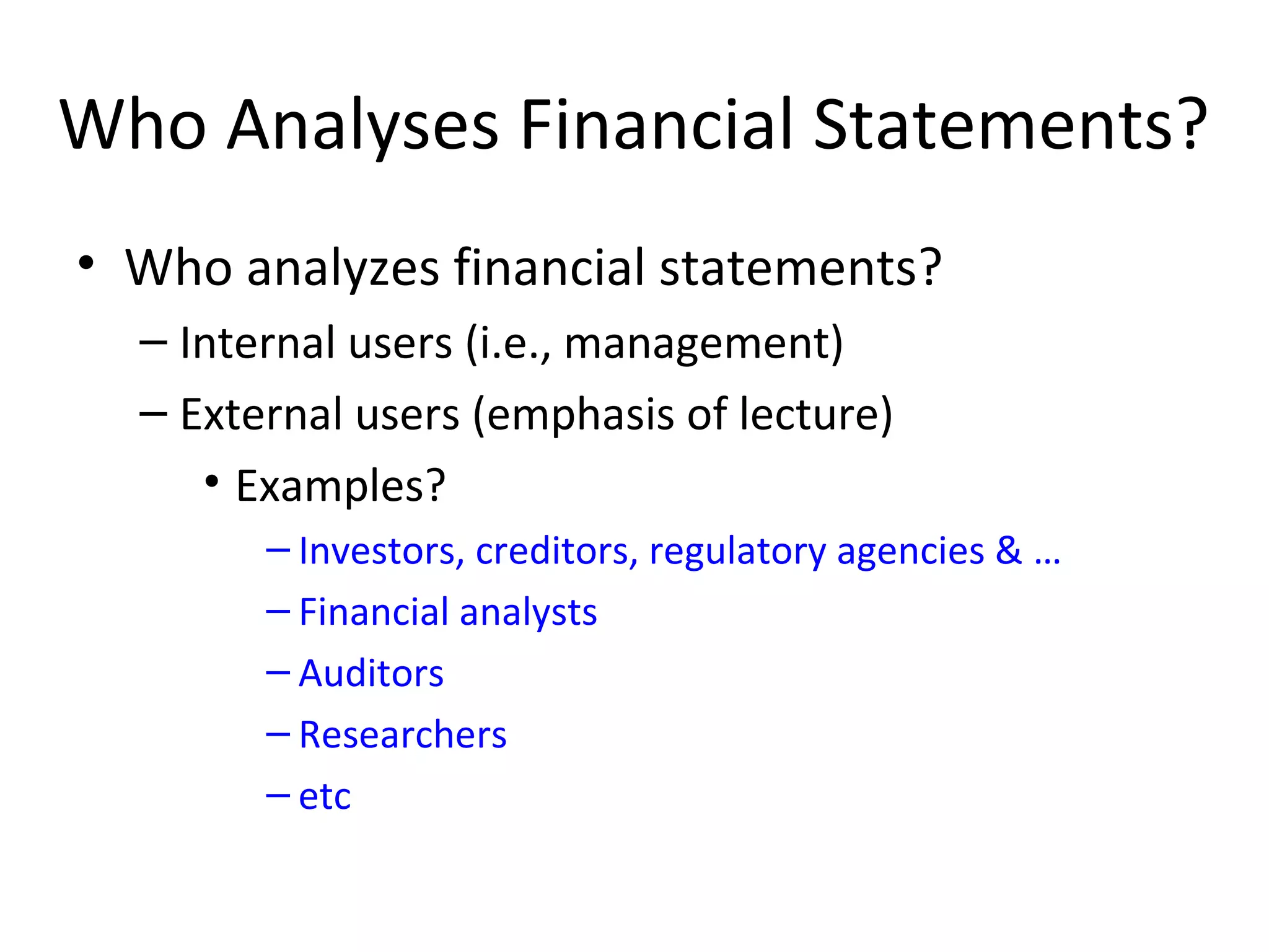 Tools of Financial Analysis and Control | PPT