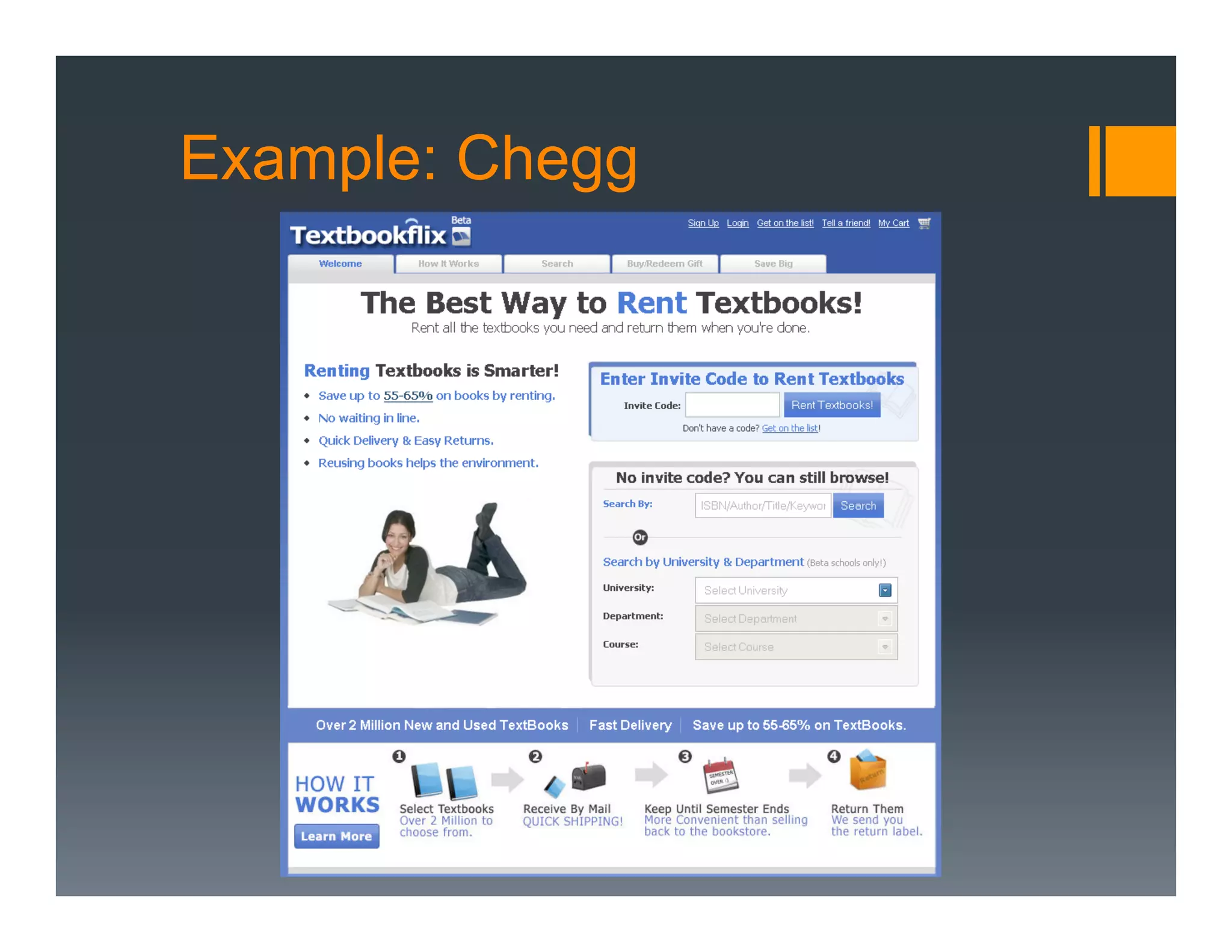 Example: Chegg
 