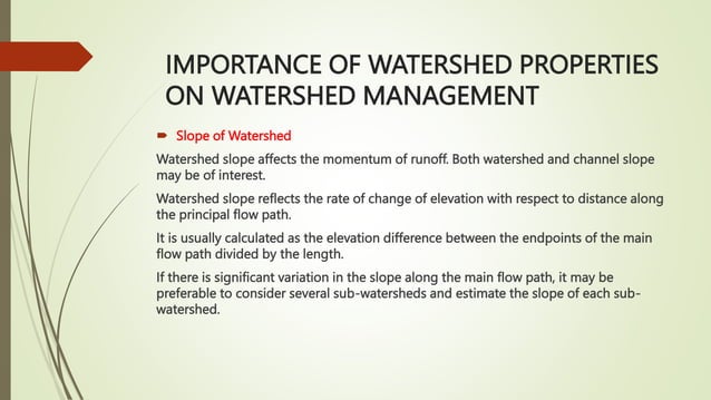 LECTURE 2- WATERSHED CLASSIFICATION AND MEASUREMENTS.pptx | Geology ...