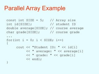 comparing arrays in programming languages | PPT