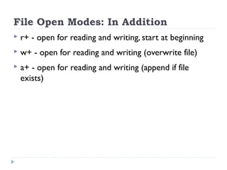 Lecture 20 - File Handling | PPT | Programming Languages | Computing