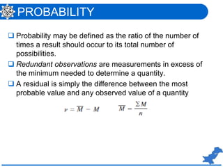 Total Probable Error Lecture 03 theory of errors in observations | PPTX