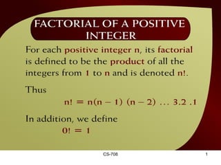 Factorial of a Positive Integer – (30 - 2) 