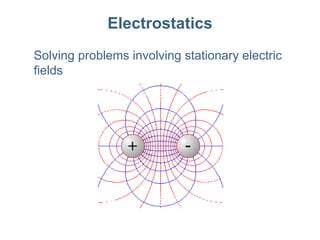Electrostatics Solving problems involving stationary electric fields  