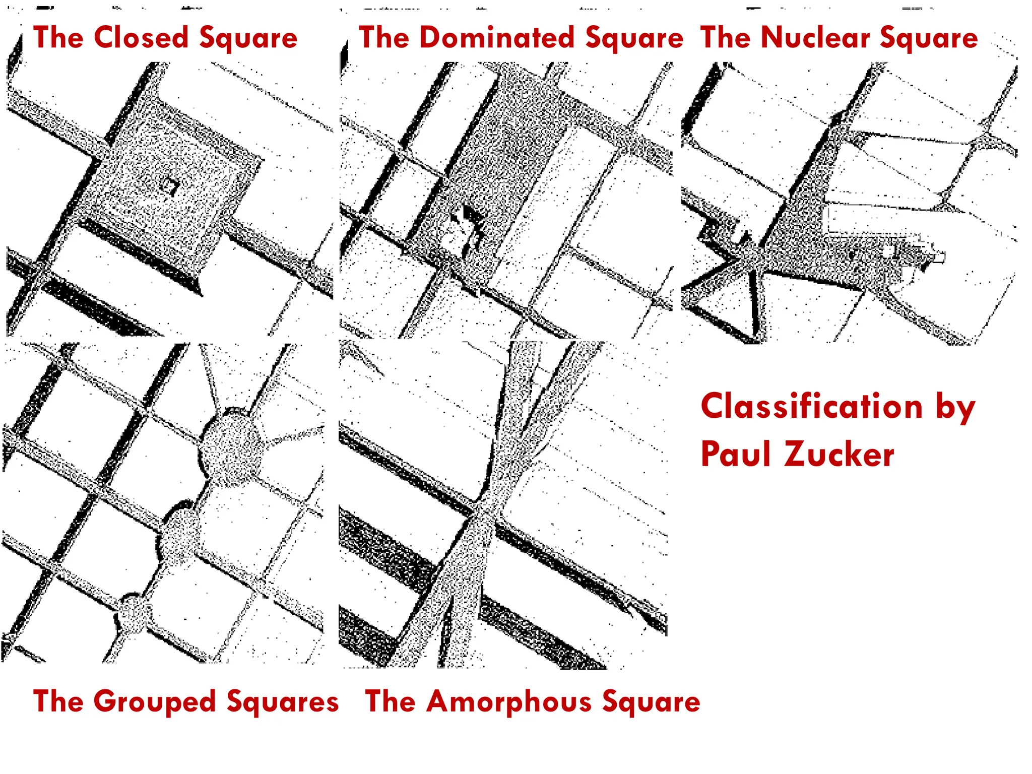 Classification by
Paul Zucker
The Closed Square The Dominated Square The Nuclear Square
The Grouped Squares The Amorphous Square
 
