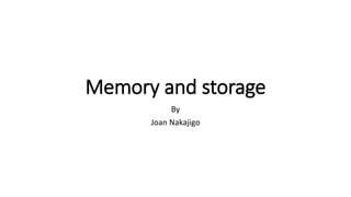 Comprehensive Overview of Computer Memory and Storage Technologies | PDF
