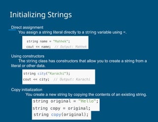 Comprehensive Guide to C++ String Class: Operations and Usage | PPTX