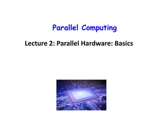 Parallel Computing
Mohamed Zahran (aka Z)
mzahran@cs.nyu.edu
http://www.mzahran.com
CSCI-UA.0480-003
Lecture 2: Parallel Hardware: Basics
 