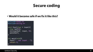 lecture21 on software security secure coding | PDF