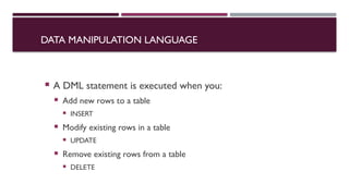 Data Manipulation Sql Lecture 21 Insert Update Delete.pptx
