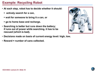 The Agent Learns A PolicyDefinition of a policy: