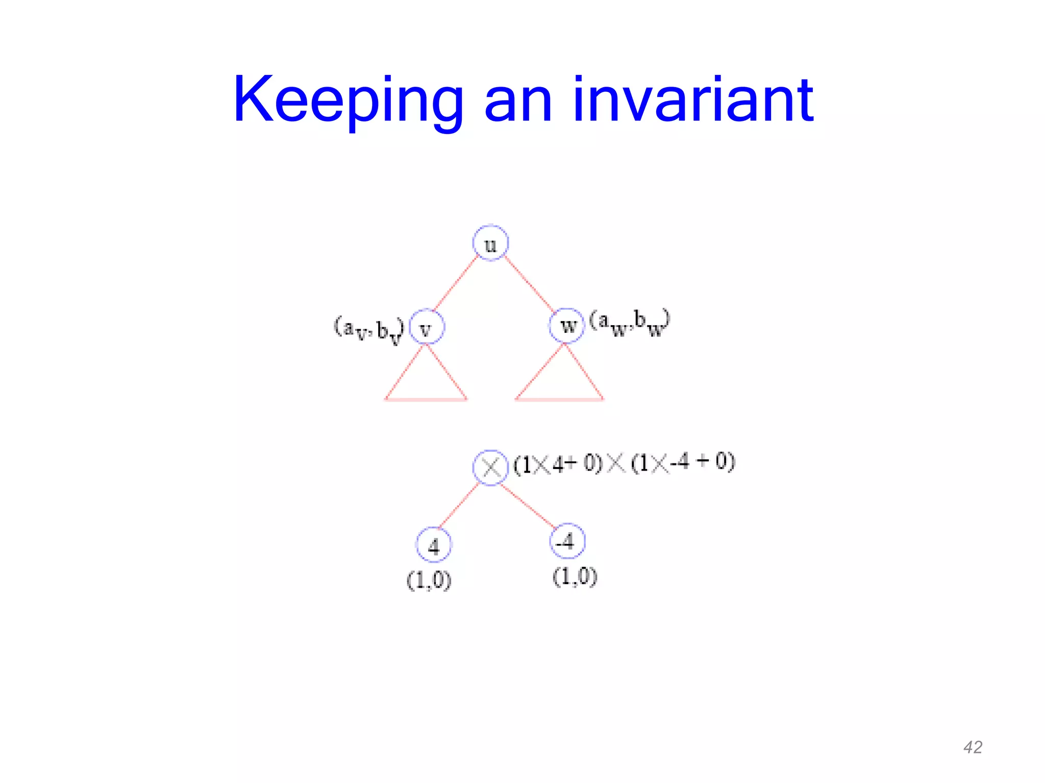 42
Keeping an invariant
 