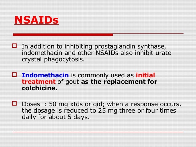 Indomethacin Gout Dosage