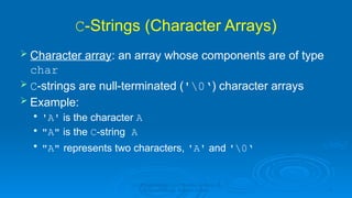 Comprehensive Guide to C-Strings and String Handling in C++ Programming ...