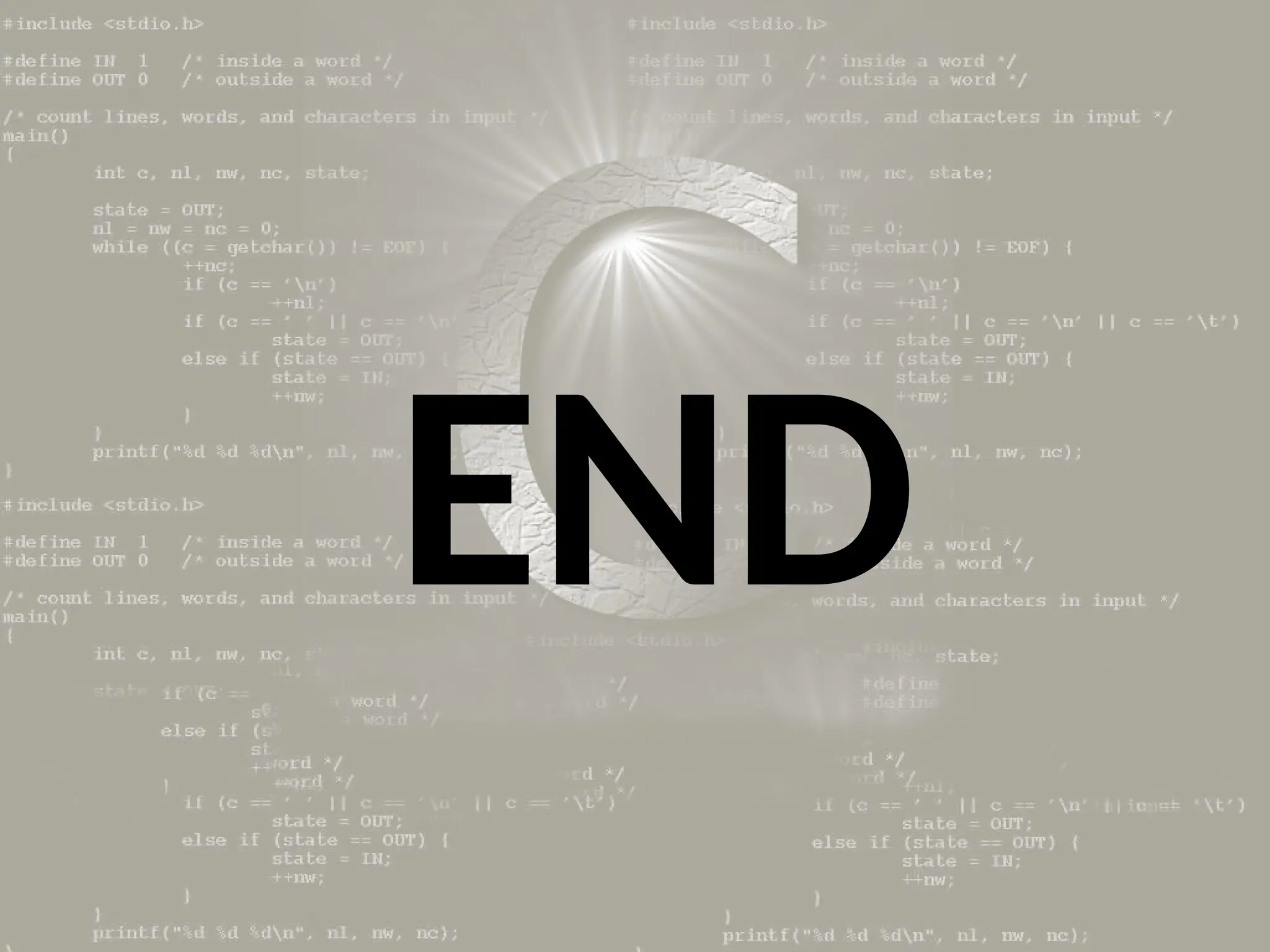 END
 