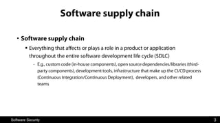 lecture22 on software security supply chain security | PDF