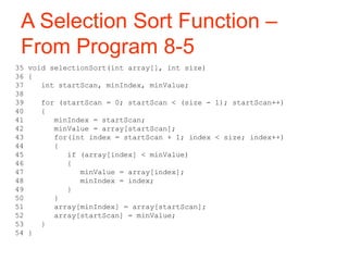 Searching and Sorting Arrays in programming languages | PPT