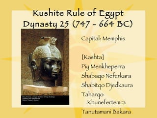 Kushite Language Lecture 22 third intermediate period (b) | PPT