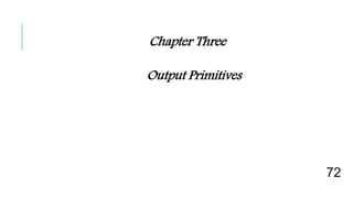 Chapter Three
Output Primitives
72
 