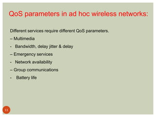 Lecture 23 27. quality of services in ad hoc wireless networks | PDF