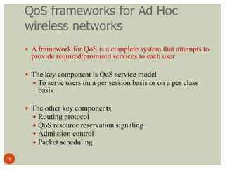Lecture 23 27. quality of services in ad hoc wireless networks | PDF