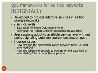 Lecture 23 27. quality of services in ad hoc wireless networks | PDF