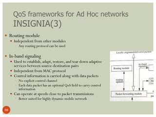Lecture 23 27. quality of services in ad hoc wireless networks | PDF