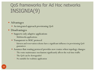 Lecture 23 27. quality of services in ad hoc wireless networks | PDF