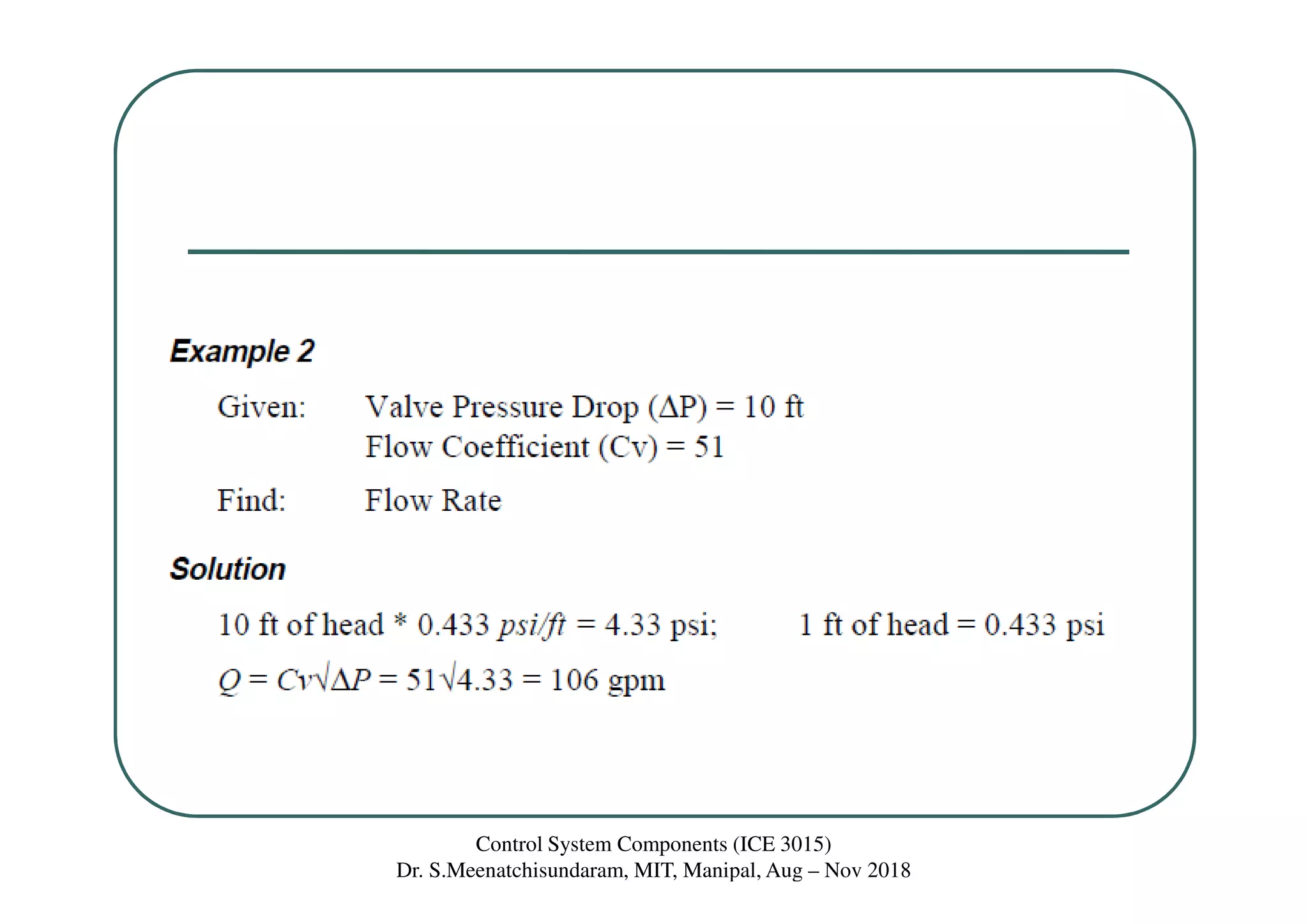Control System Components (ICE 3015)
Dr. S.Meenatchisundaram, MIT, Manipal, Aug – Nov 2018
 